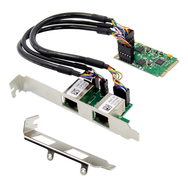 Mini PCI Express 2-port RJ45 Gigabit Ethernet Network Adapter