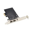 PCIe x1 3-port 1394A FireWire 400 Adapter Card