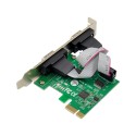 PCIe x1 AX99100 2-port DB9 RS232 Serial Adapter Card with 16950 UART