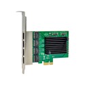 PCIe x1 4-port RJ45 1GbE Gigabit Ethernet Network Interface Card