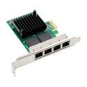 PCIe x1 4-port RJ45 Intel NHI350AM4 Chipset Gigabit Ethernet Network Interface Card