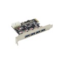 PCIe x1 4-port USB 3.0 Type-A USB Host Card