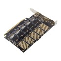 PCIe 3.0 x16 5-port M.2 B-Key NGFF SSD Expansion Card