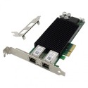 PCIe x4 2-port RJ45 POE+ Gigabit Server Network Card with Intel JL82576EB Chip