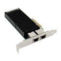 PCIe x8 2-port RJ45 10GBASE-T Ethernet Network Card with Intel X540 Chip