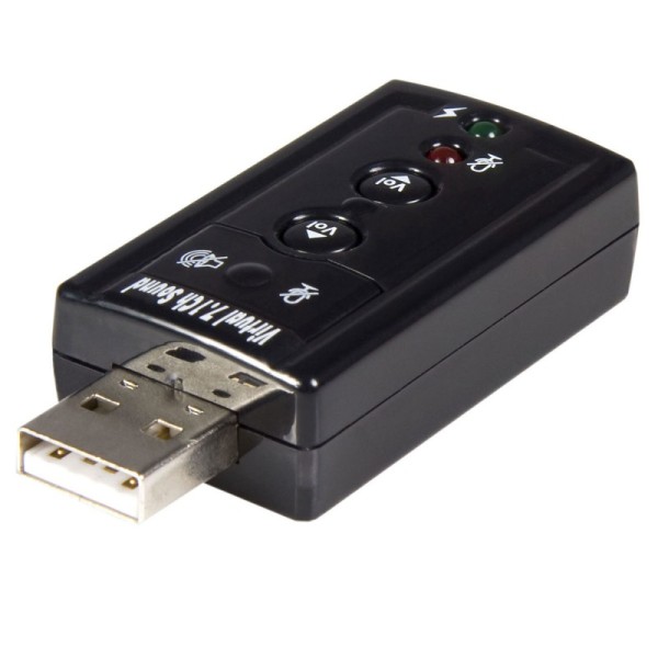 USB 2.0 Virtual 7.1 CH Stereo Sound Adapter - External Audio Card