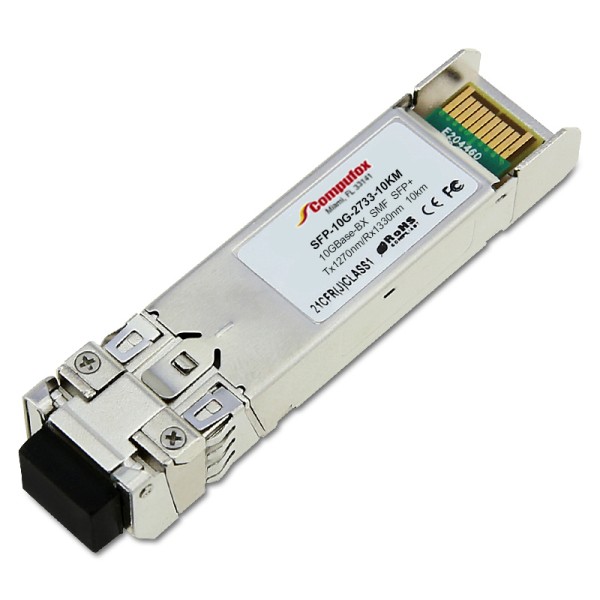 SFP-10G-2733-10KM - 10GBase-BX SFP+ Transceiver (SMF, Tx1270nm/Rx1330nm, 10KM, Simplex LC, DOM)