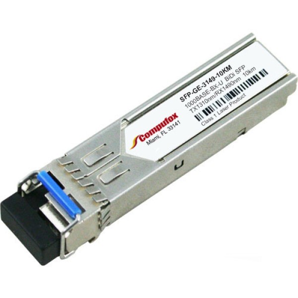 SFP-GE-3149-10KM - 1000Base-BX-U SFP Transceiver (SMF, Tx1310nm/Rx1490nm, 10km, LC, DOM)