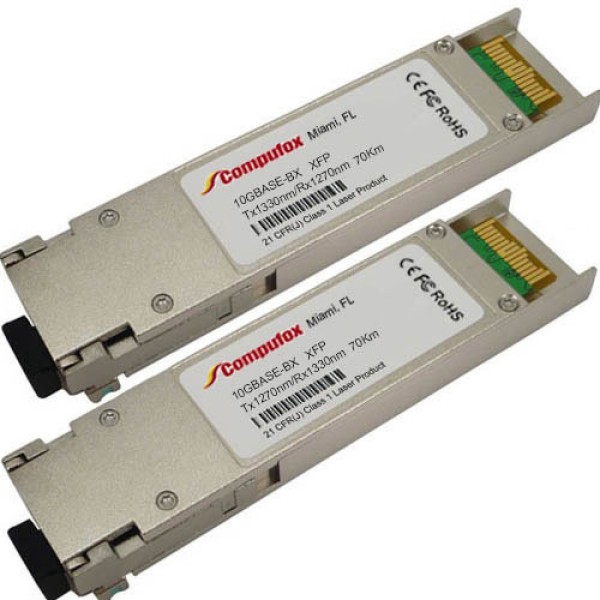 XFP-10G-BIDI-PAIR-70KM - Pair - 10GBase-BX XFP Transceivers (SMF, 70KM, Simplex LC, DOM)