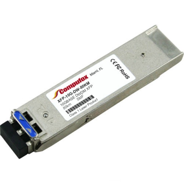 XFP-10G-DWDM-80KM - 10GBase-DWDM XFP Transceiver (SMF, C17-C61, 80km, LC, DOM)