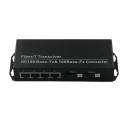 Single Fiber Fast Ethernet Standalone WDM / BiDi Fiber Media Converter, 2-port Fiber & 4-port RJ45, Tx:1550nm/Rx:1310nm, Singlemode, 40km