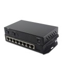 Single Fiber Fast Ethernet Standalone WDM / BiDi Fiber Media Converter, 2-port Fiber & 8-port RJ45, Tx:1550nm/Rx:1490nm, Singlemode, 80km