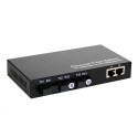 Single Fiber Fast Ethernet Standalone WDM / BiDi Fiber Media Converter, 3-port Fiber & 2-port RJ45, Tx:1490nm/Rx:1550nm, Singlemode, 80km