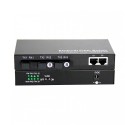 Single Fiber Fast Ethernet Standalone WDM / BiDi Fiber Media Converter, 3-port Fiber & 2-port RJ45, Tx:1490nm/Rx:1550nm, Singlemode, 80km