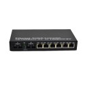 Dual Fiber 10/100Base-TX to 100Base-FX Fast Ethernet Standalone Fiber Media Converter, 2-port Fiber & 6-port RJ45, 1310nm Multimode, 2km