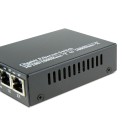 Single Fiber Gigabit Ethernet WDM / BiDi Fiber Media Converter, 1-port Fiber & 2-port RJ45, Tx:1310nm/Rx:1550nm, Singlemode, 20km