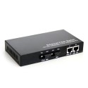 Single Fiber Gigabit Ethernet WDM / BiDi Fiber Media Converter, 2-port Fiber & 2-port RJ45, Tx:1550nm/Rx:1490nm, Singlemode, 80km