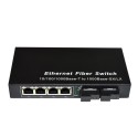 Single Fiber Gigabit Ethernet WDM / BiDi Fiber Media Converter, 2-port Fiber & 4-port RJ45, Tx:1310nm/Rx:1550nm, Singlemode, 20km